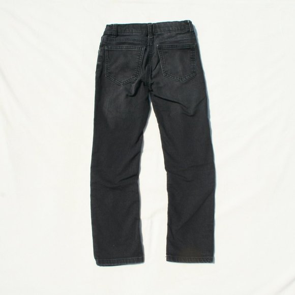 DEEP BLACK DENIM JEANS Boys 7 STRETCH SLIM CUT PANTS POCKETS COMFY ADJUSTABLE - Picture 10 of 15